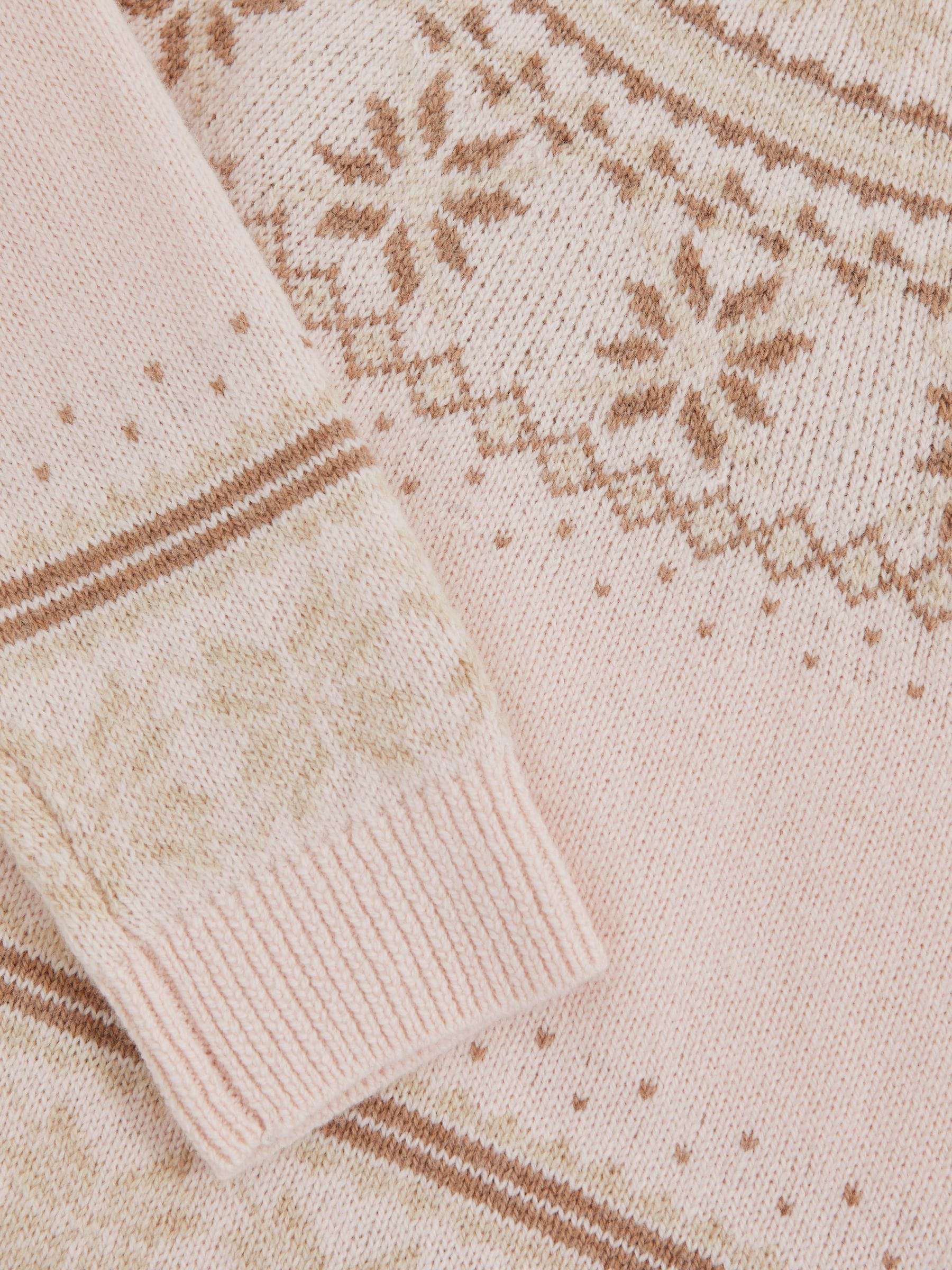 Reiss Farah Wool-Cotton Blend Fair Isle Pattern Jumper