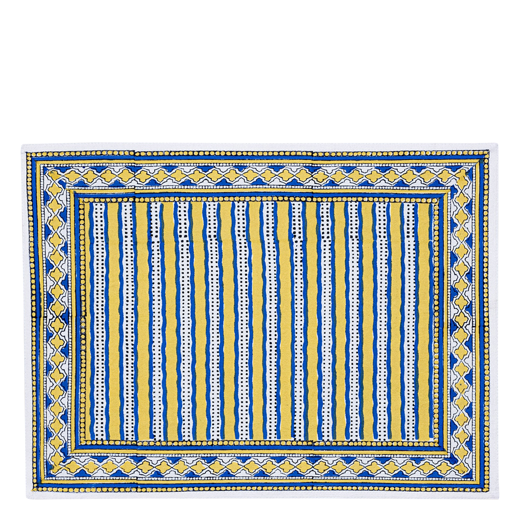 Set de table en coton imprimé | Jaune