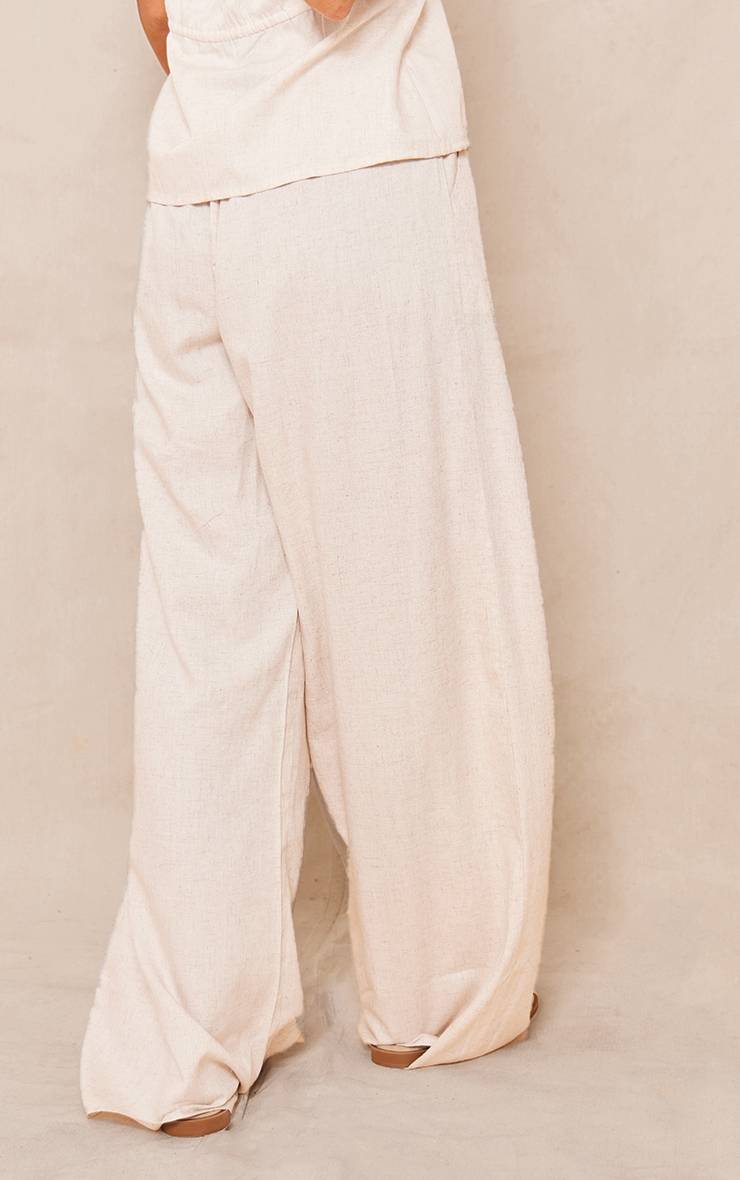 Gris Pierre Pantalon Large À Cordon De Serrage En Chiné Coordonné