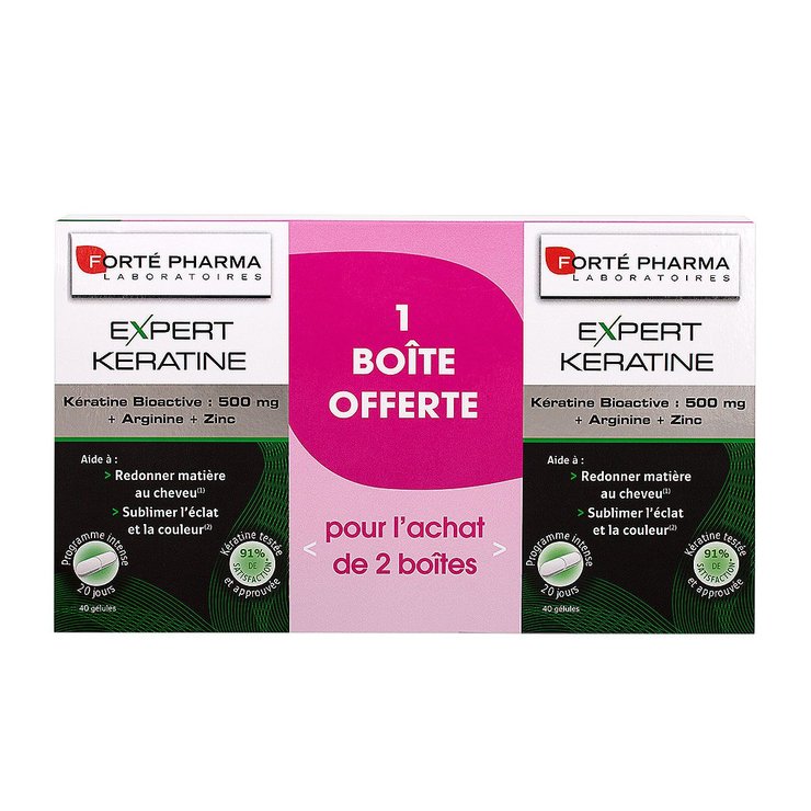 Expert kératine 3x40 gélules (dont 1 boîte offerte)