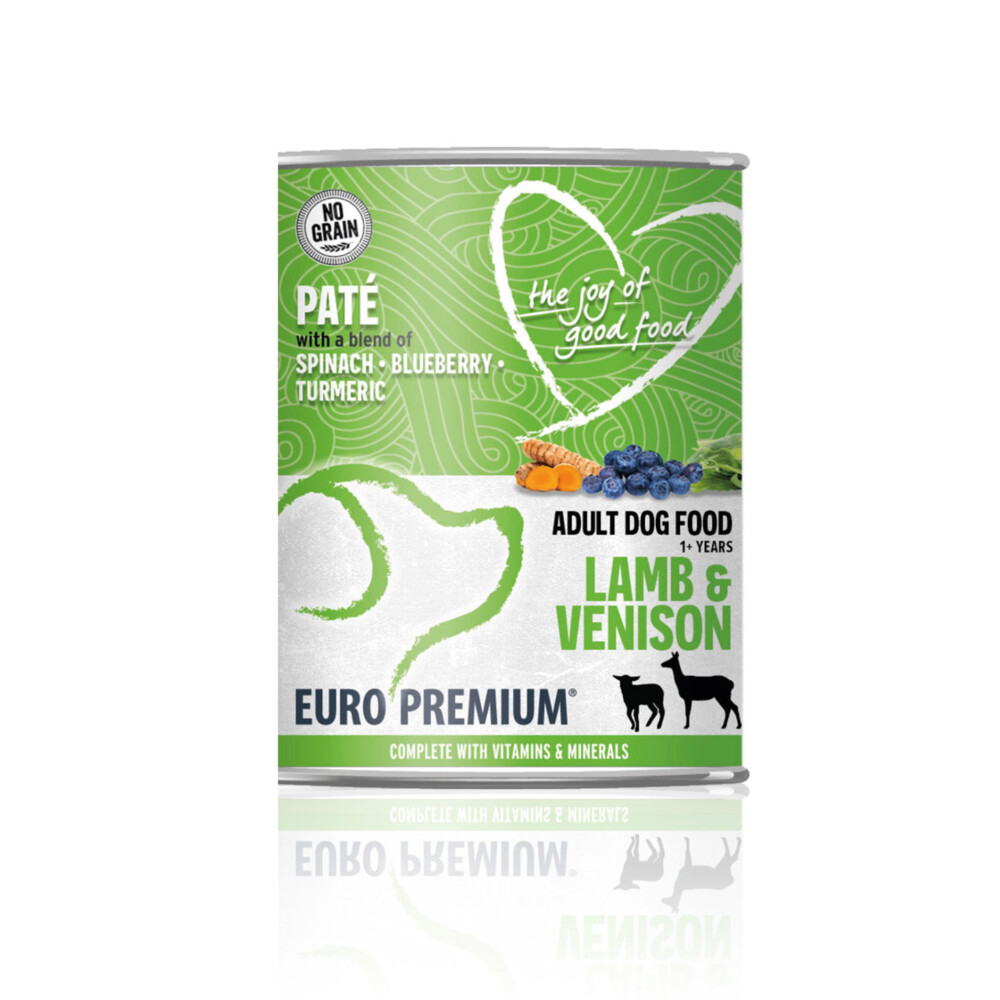 6x Euro-Premium Paté Adult Hondenvoer Nat Lamb & Venison400 gr