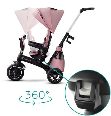 Kinderkraft Trehjulssykkel Easytwist, Rosa
