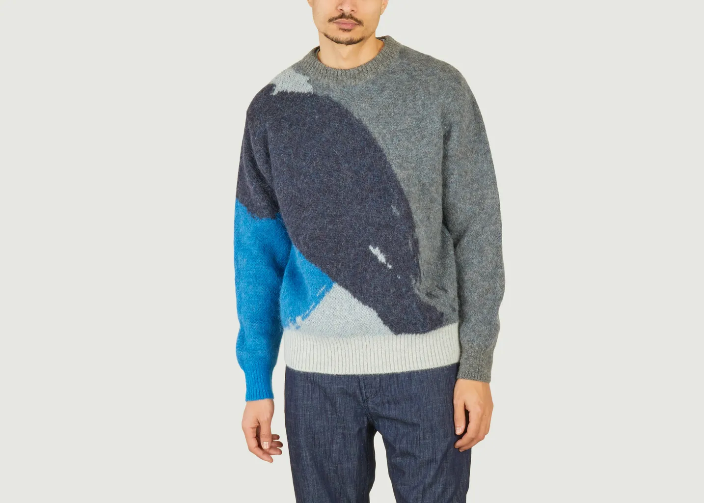 Pull Jacquard En Mohair Et Alpaga Arild Norse Projects