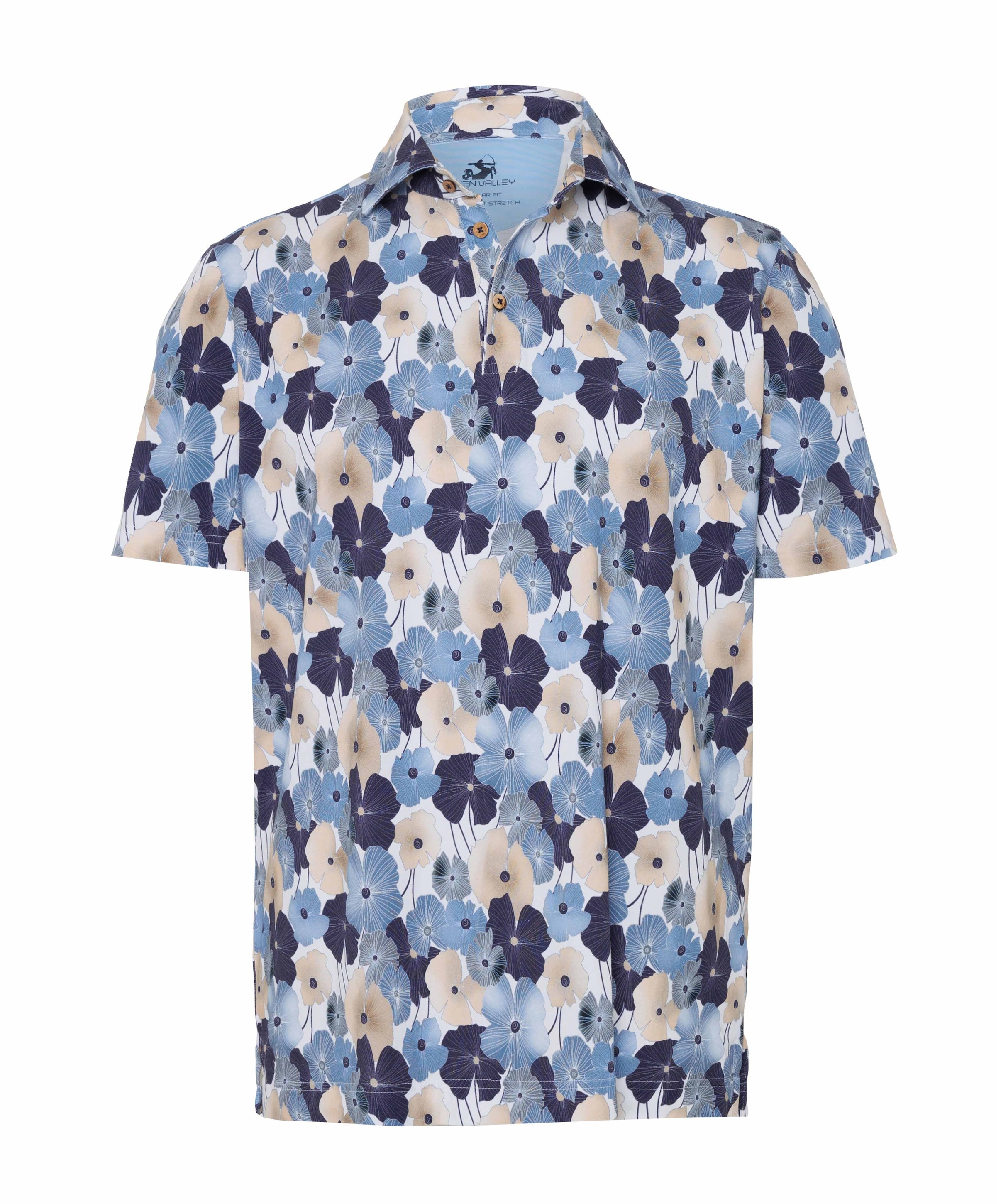 Eden Valley Heren polo blauw