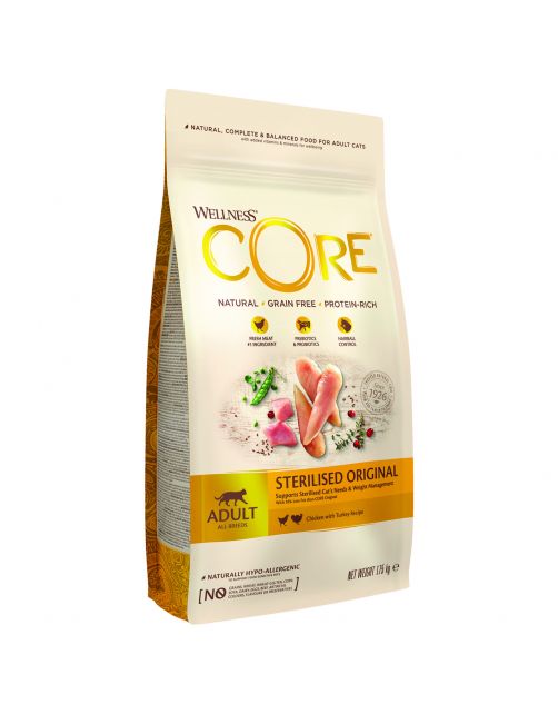 Wellness Core Grain Free Cat Sterilised Kip&Kalkoen - Kattenvoer
