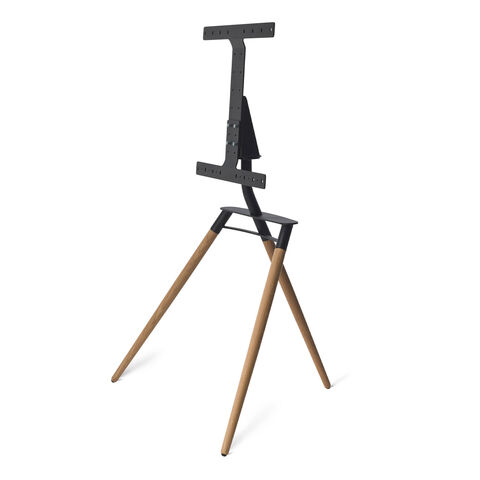Bülow Stand BS19 Black – exclusieve TV-vloerstandaard met drie poten Natural Oak
