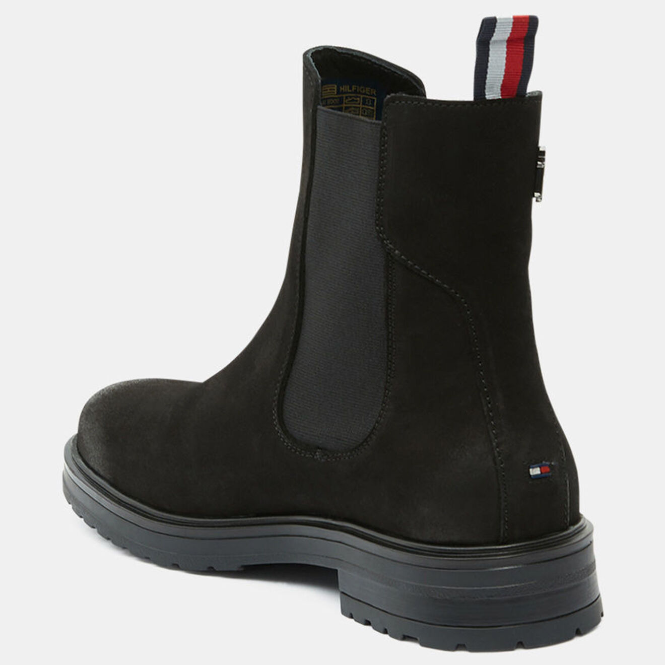 Tommy Hilfiger Chelsea boots en Velours de Cuir Stud noires