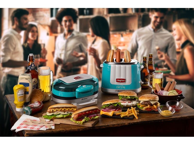 Ariete Hot Dog Maschine Party Time ARI-206-BL Blau Hot Dog-Gerät