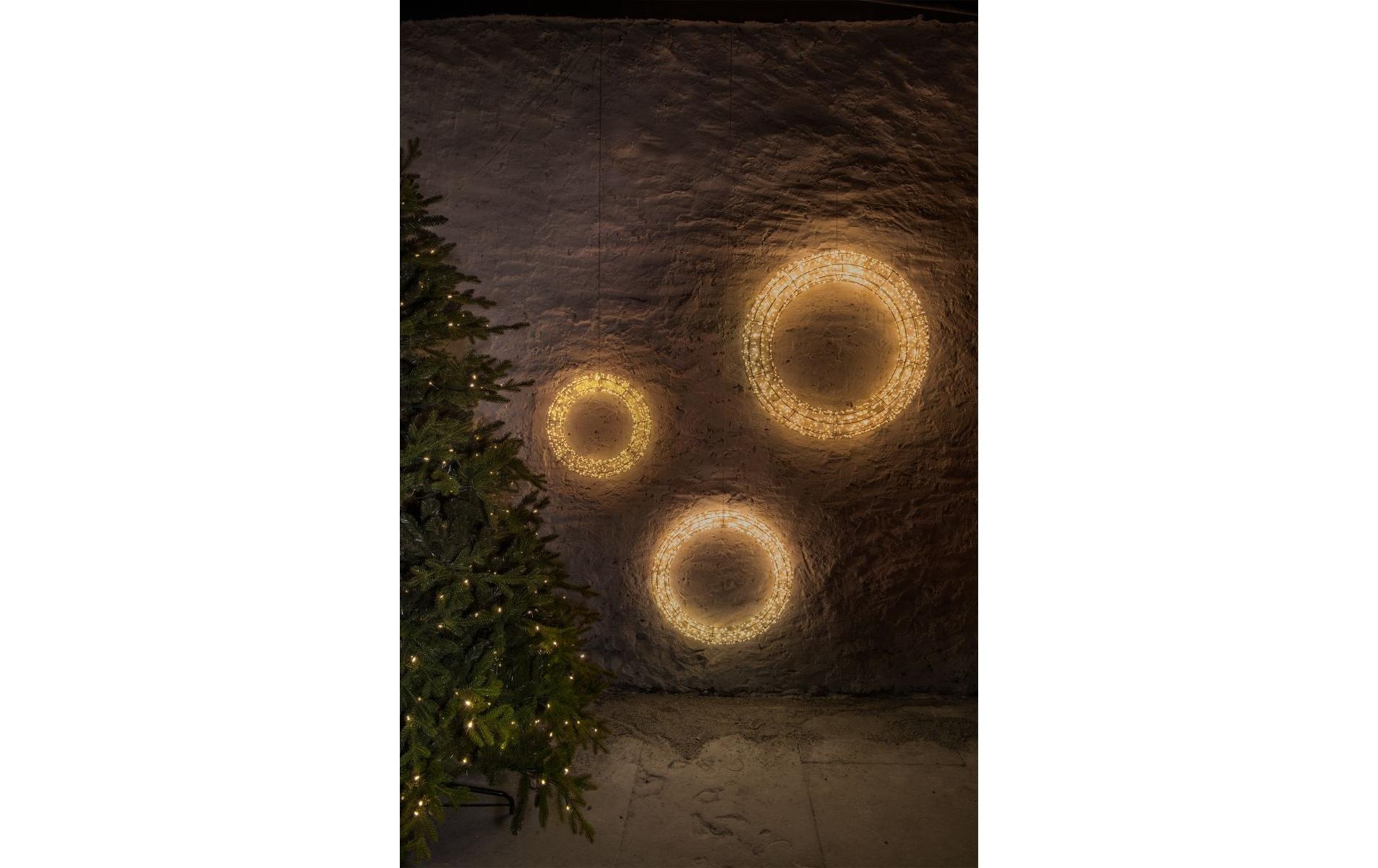 STT LED Dekofigur »Wreath Argento« Warmweiss