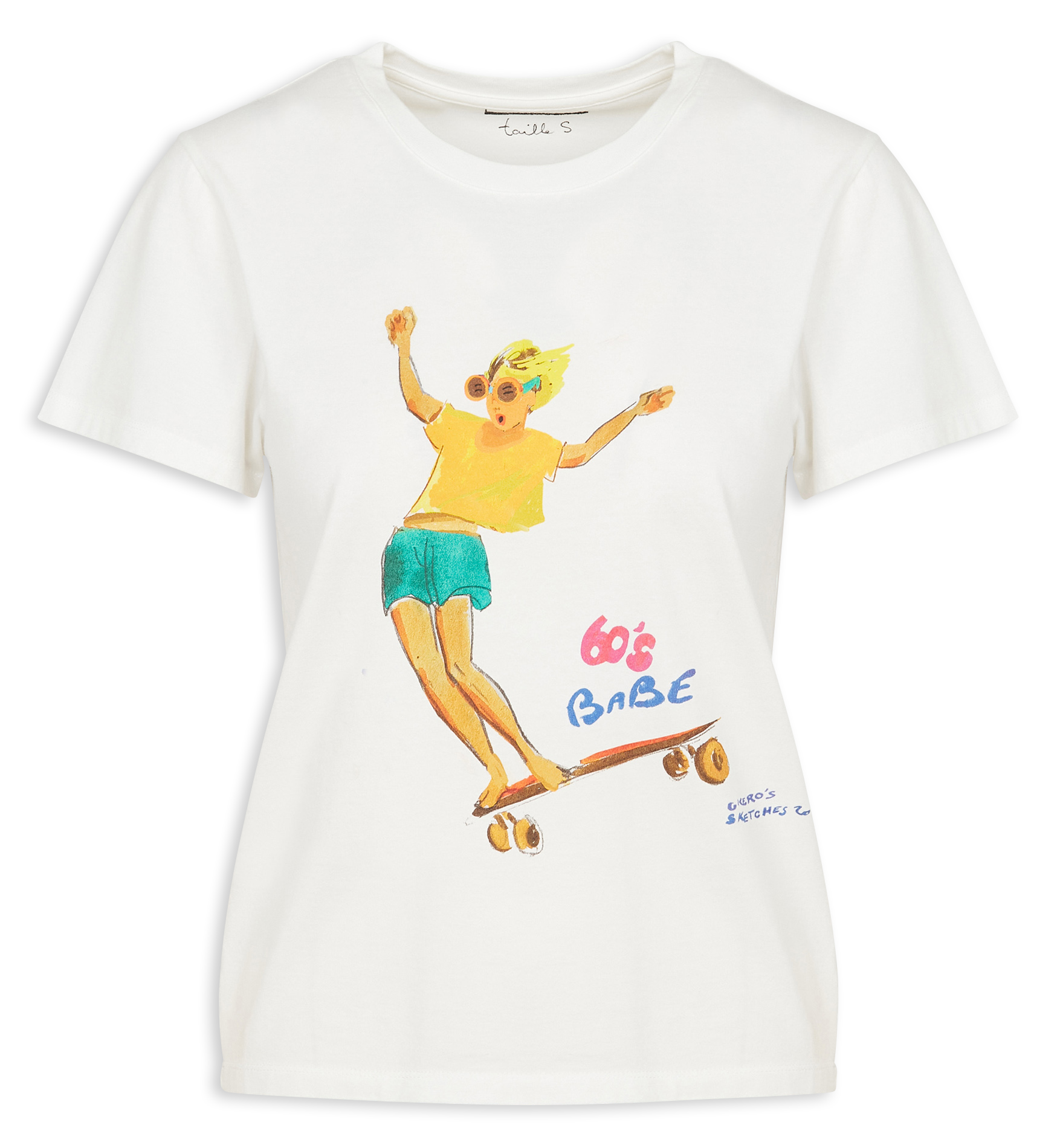 60'S BABE - Tee-shirt col rond en coton | Multicolore