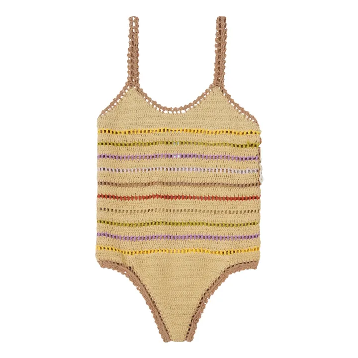 She Made Me Maillot 1 Pièce Rahi Crochet | Taupe