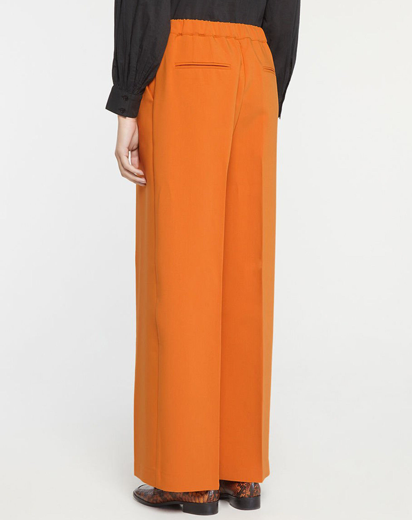 Galeries Lafayette Pantalon large Pierrot Pol orange