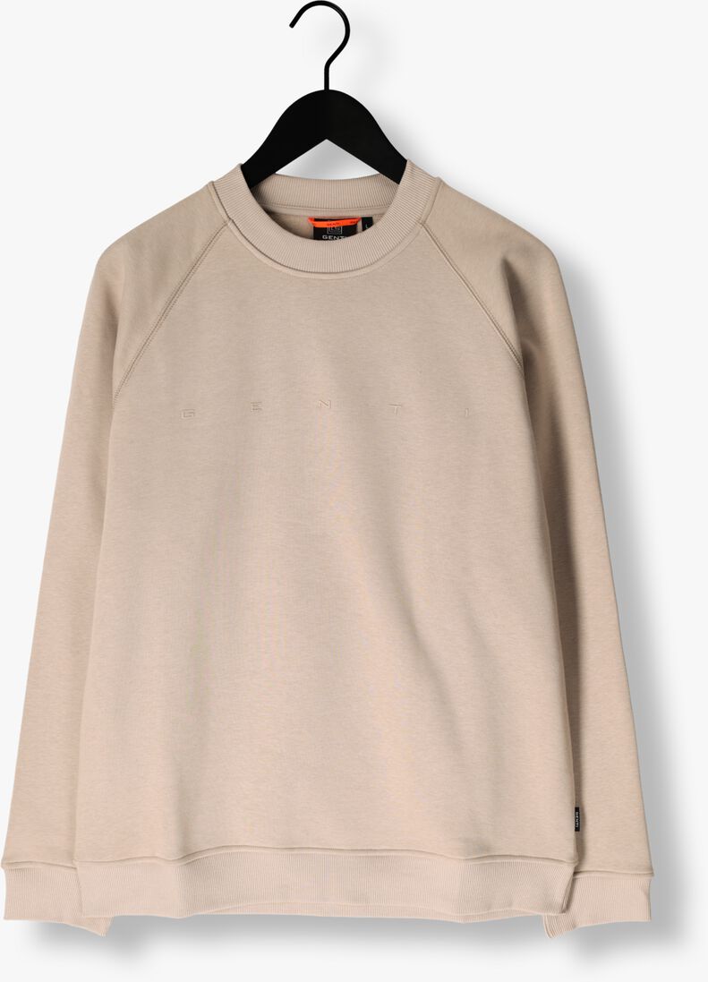 beige genti trui basic logo sweater