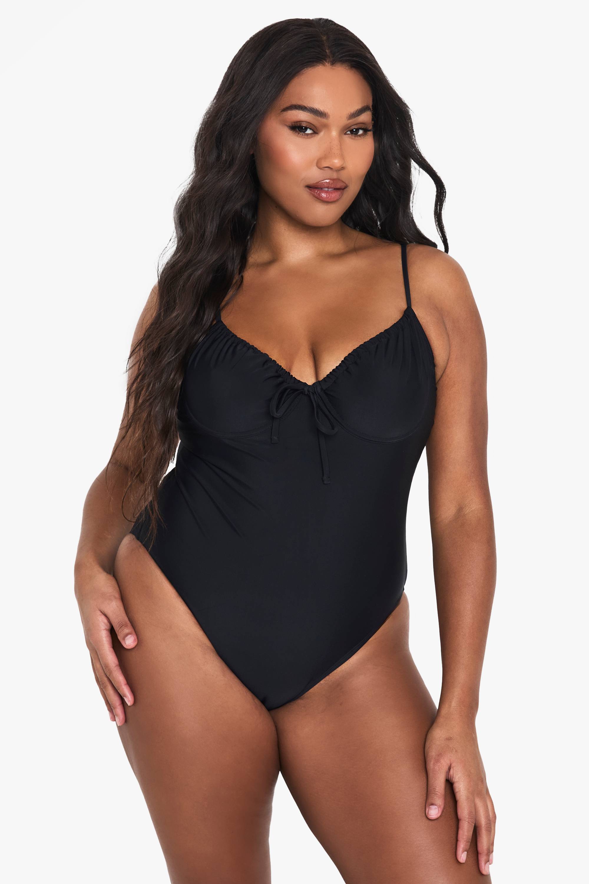 boohoo Plus Swimwear Essentials - Maillot de bain à armatures