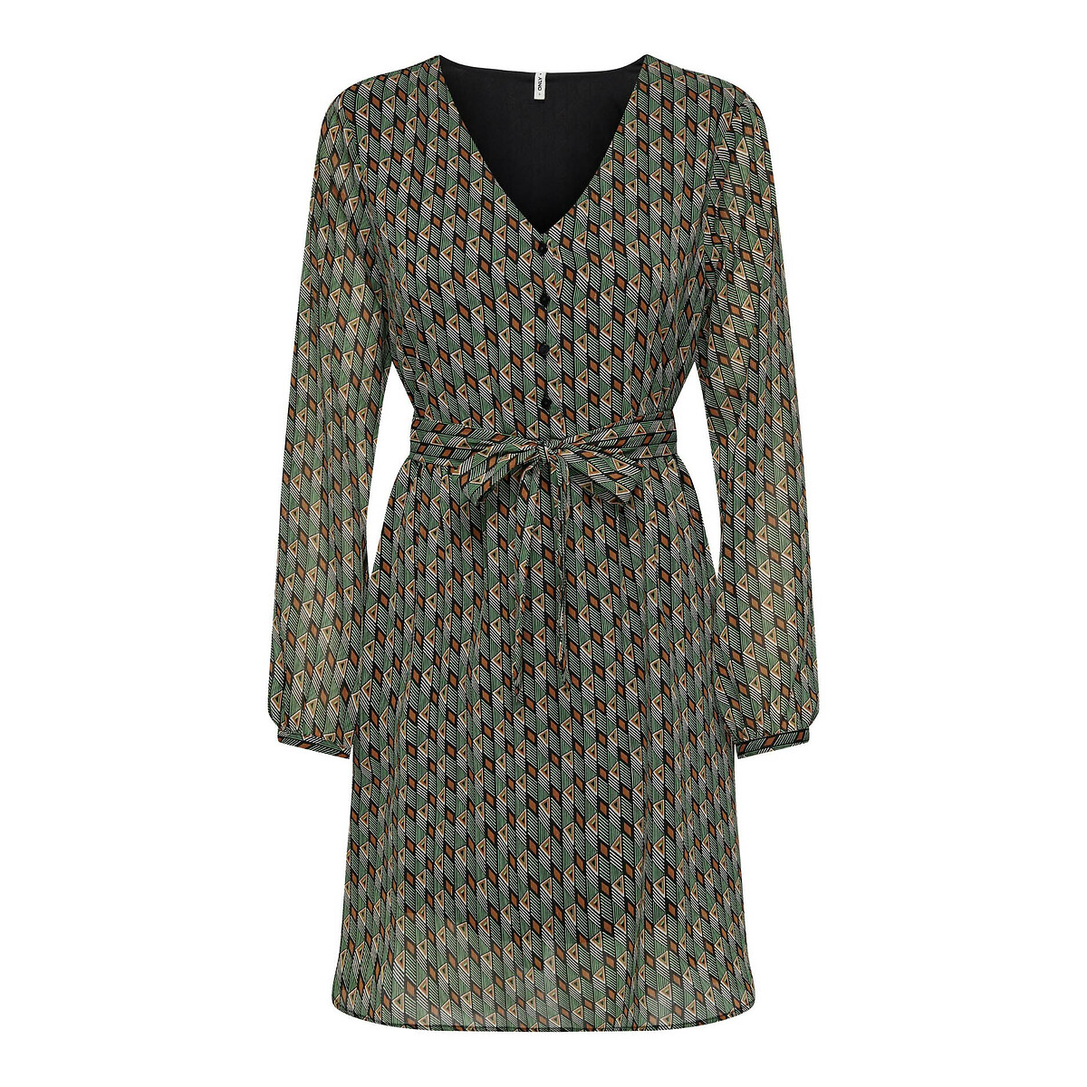 SOMENTE<br>Vestido curto com decote em V, com amarração