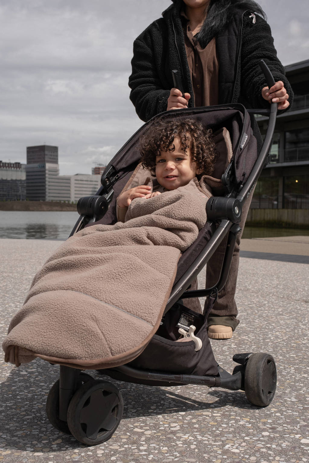 autostoel voetenzak teddy fleece bruin