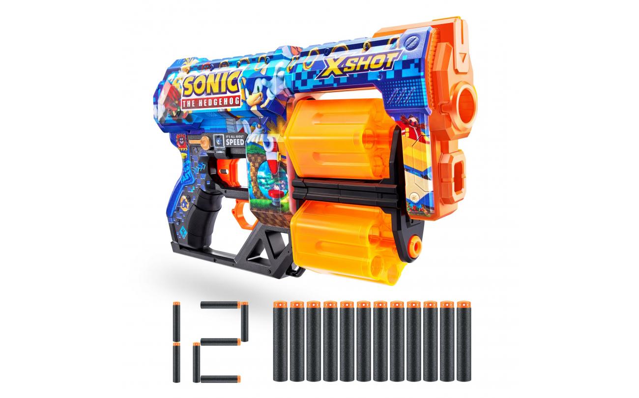 X-shot Skins Dread Sonic the Hedgehog met 12 darts