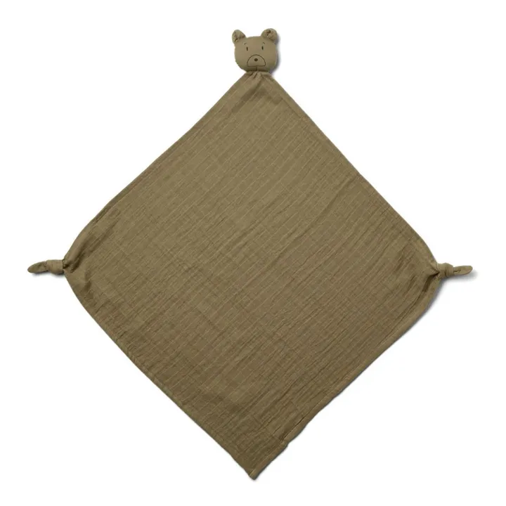 Liewood Doudou lange Robbie en coton bio | Vert kaki