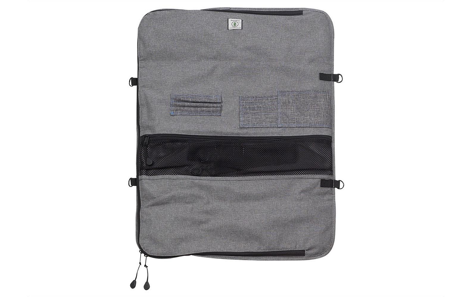 Messertasche 50 cm x 18 cm x 4 cm, GrauGepäck mit 12 Messertaschen