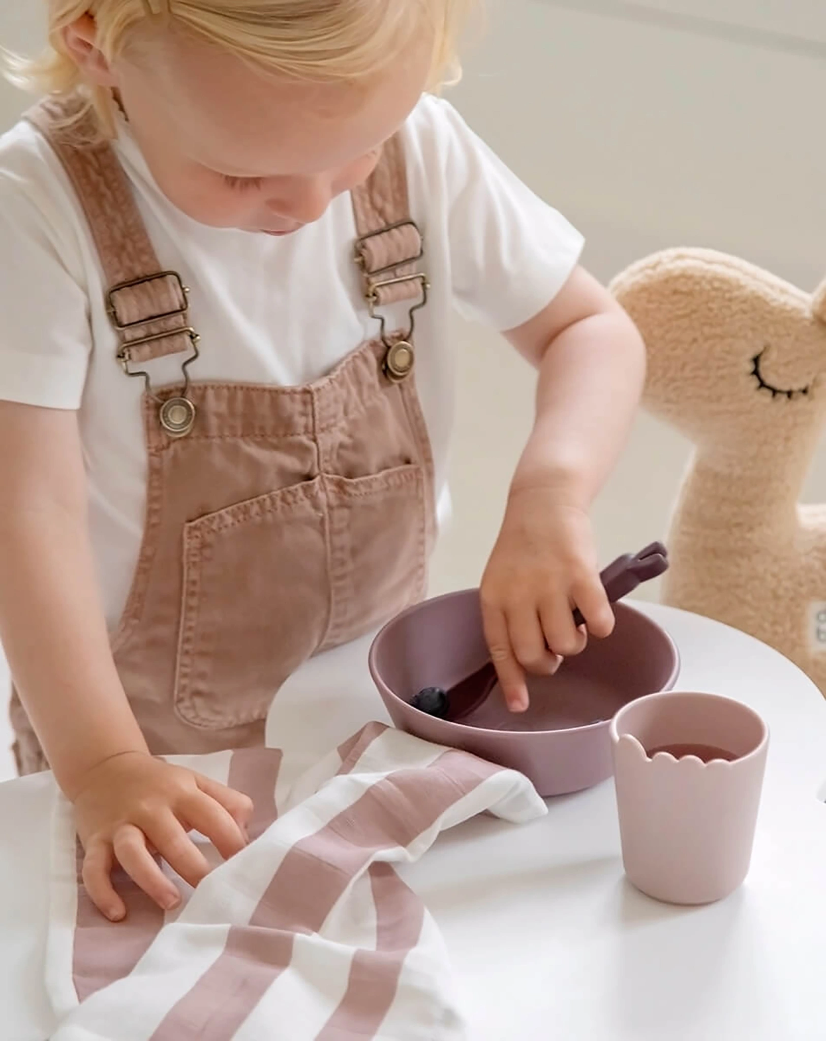 Geschirr-Set KIDDISH FIRST MEAL 3-teilig in rosa