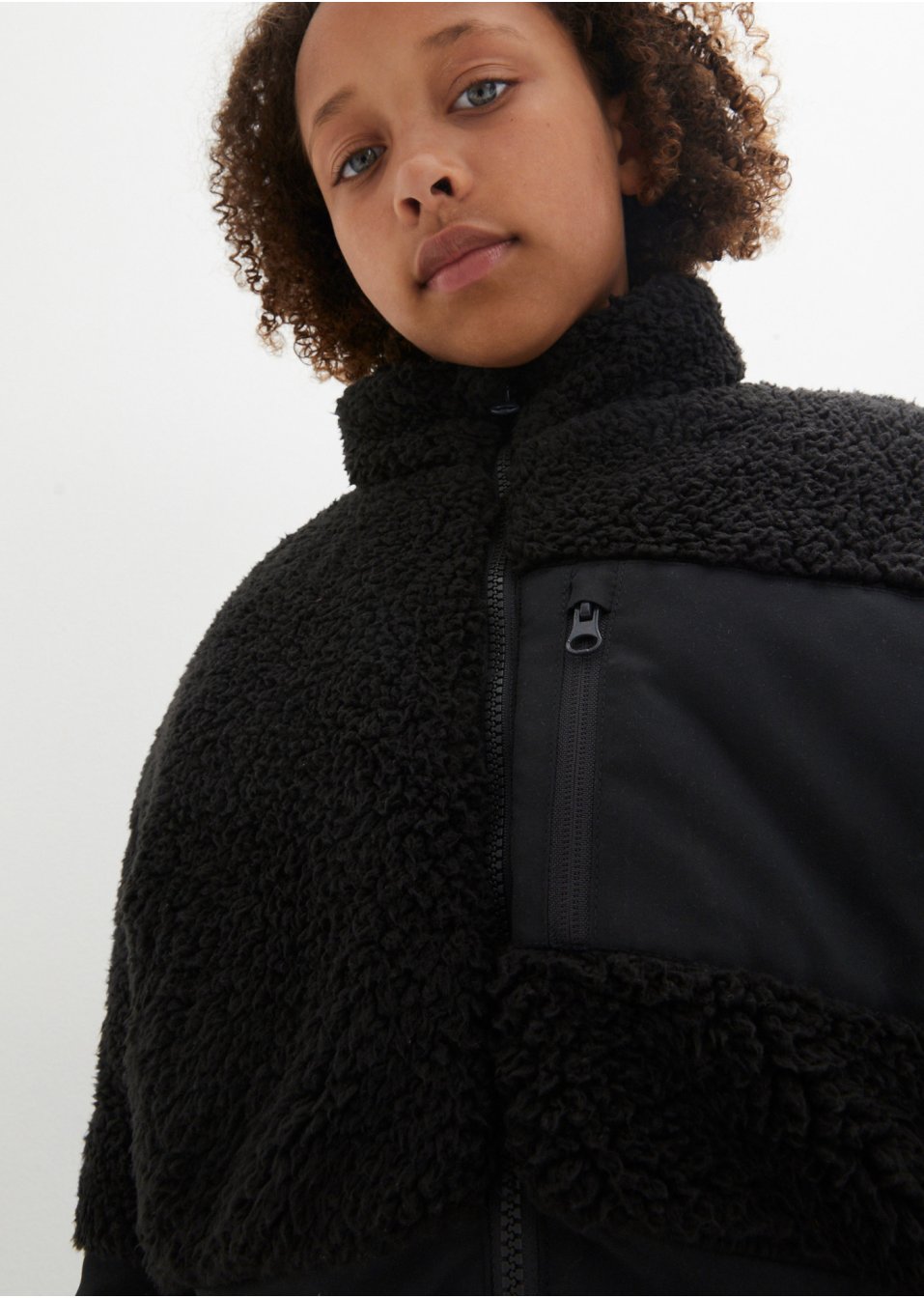 Veste hiver fille avec maille peluche