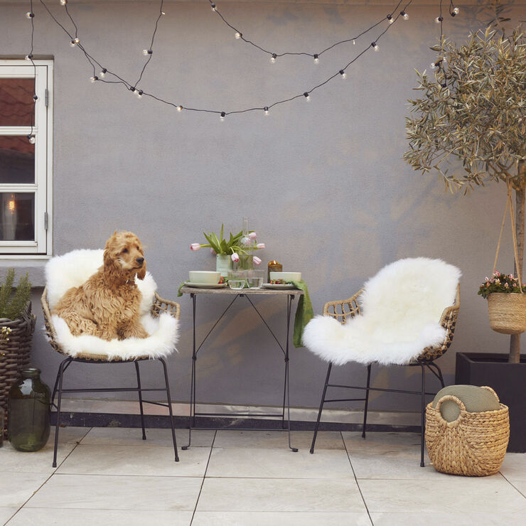 NATURES Collection 90cm-up New Zealand Sheepskin, Long Wool Ivory 95x60