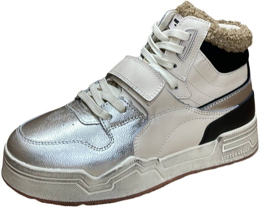 Scotch & Soda Lillie Hi Hoge sneakers Leren Sneaker Dames Wit