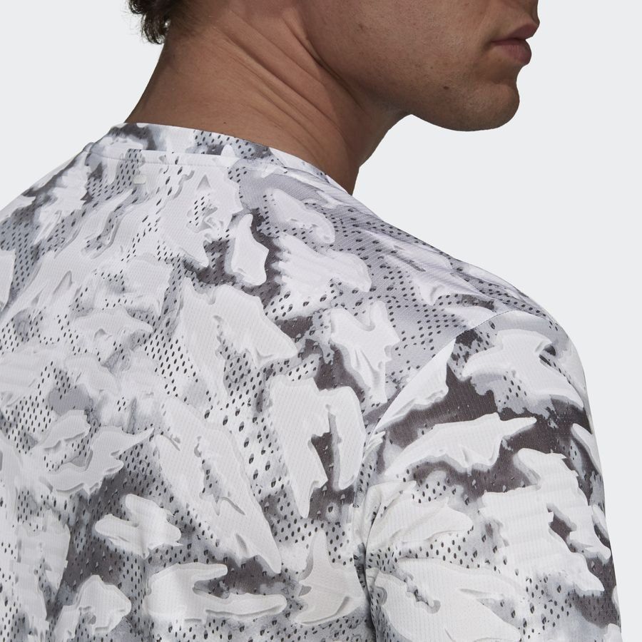 adidas T-shirt d'Entraînement Fast Graphic - Gris/Blanc