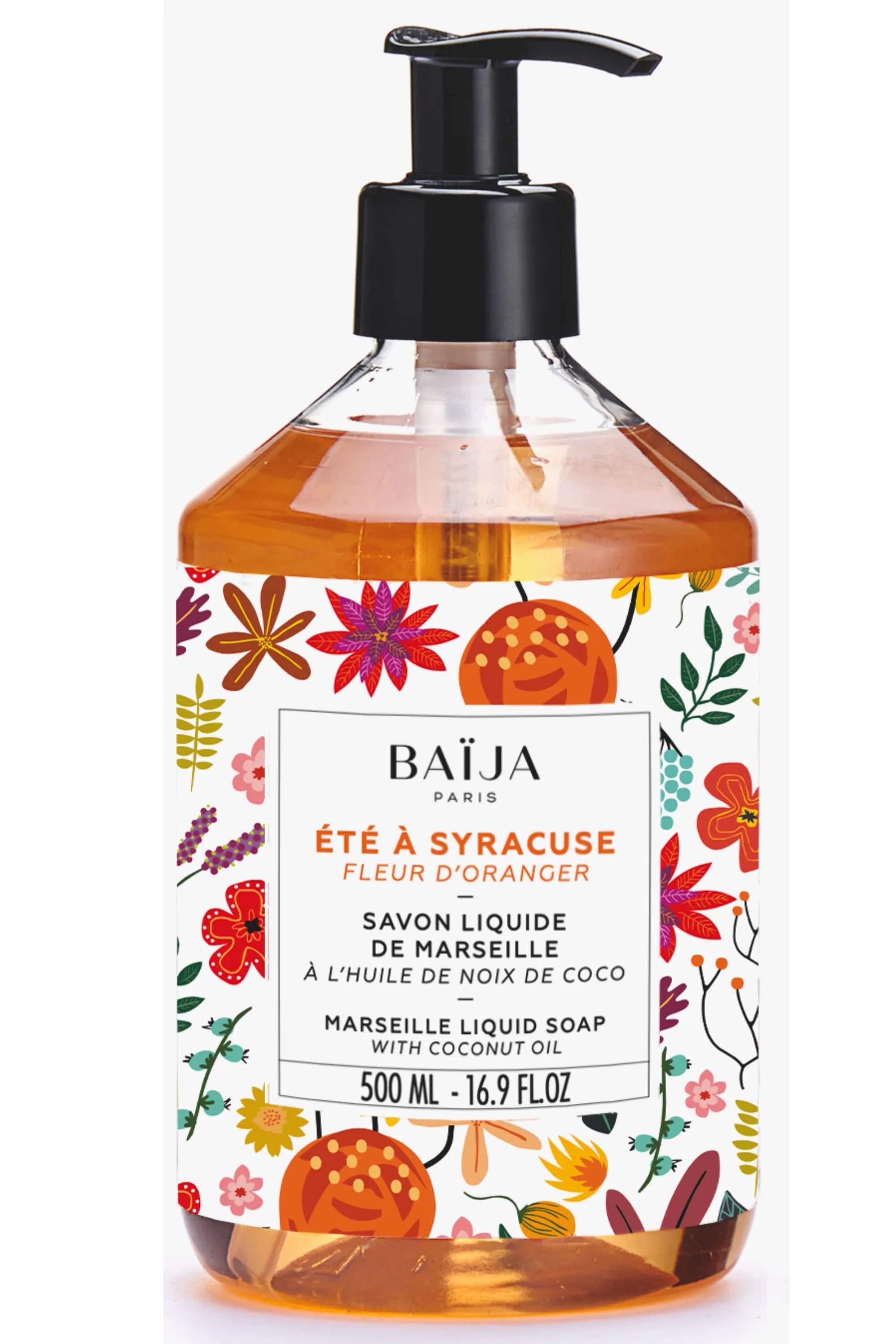 Baïja Savon Liquide de Marseille Été à Syracuse Fleur d’Oranger-500 ml