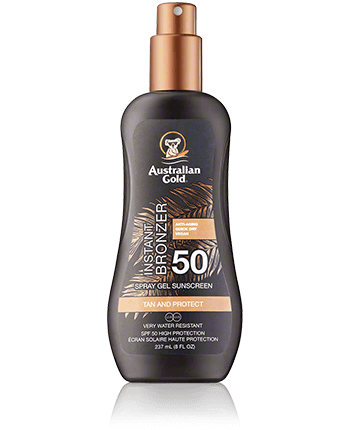 Australian Gold Instant Bronzer Spray Gel Sunscreen SPF 50 237ml