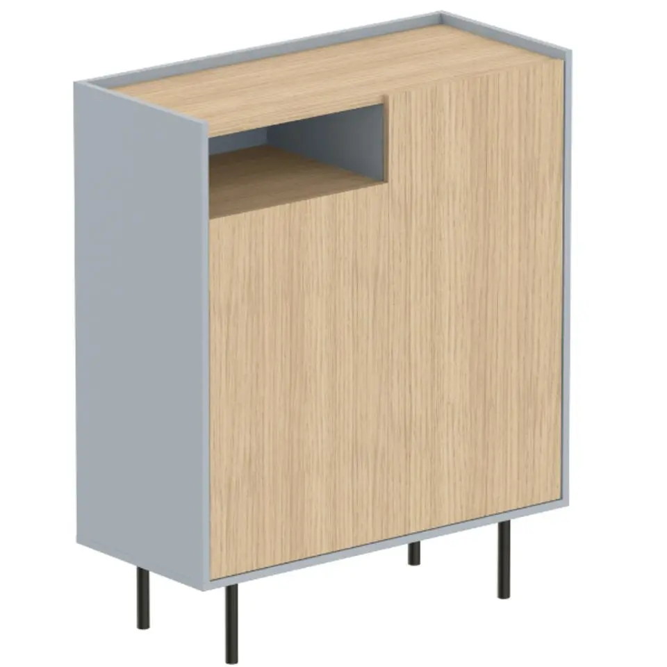 Symbiosis Schoenenkast Anjes 2 draaideuren, 1 open vak en 4 legplanken-lichte
