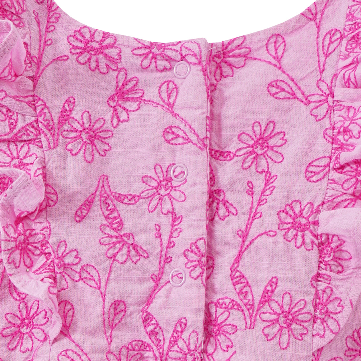 Topomini Baby Kleid mit Blumen-Stickerei rosa / pink