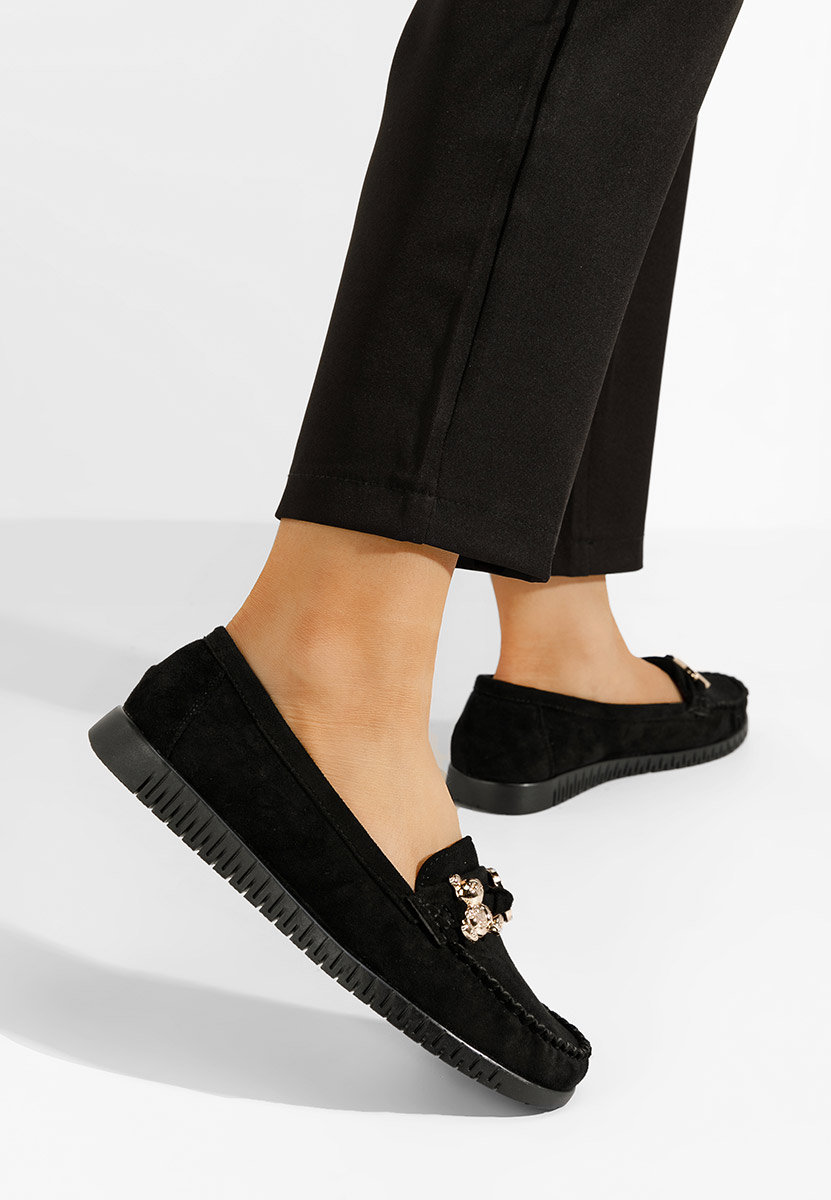 Mocassins femme noirs Maritia