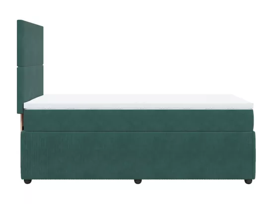 Sommier à lattes de lit avec matelas Vert foncé 90x190 cm