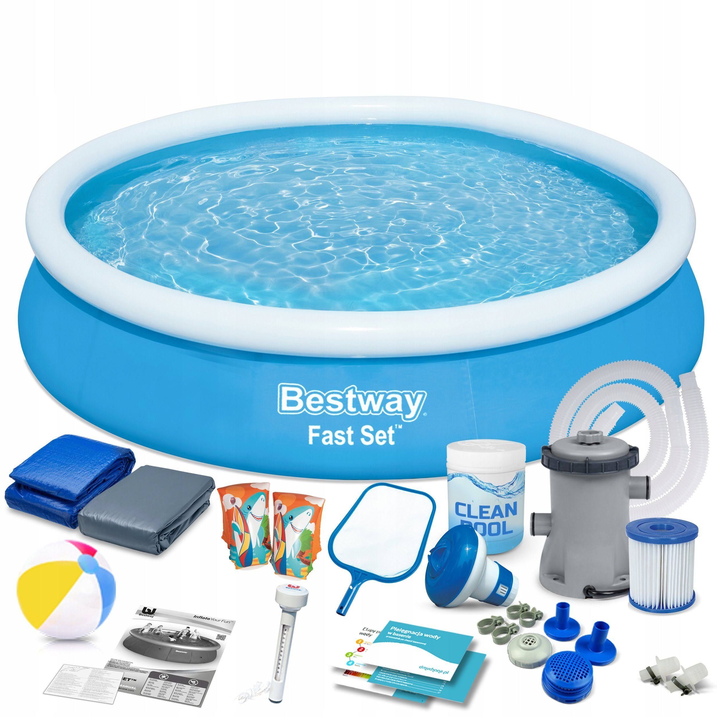 Erweiterbarer gartenpool 366 x 76 cm set 17in1 bestway 57274 bestway 57274