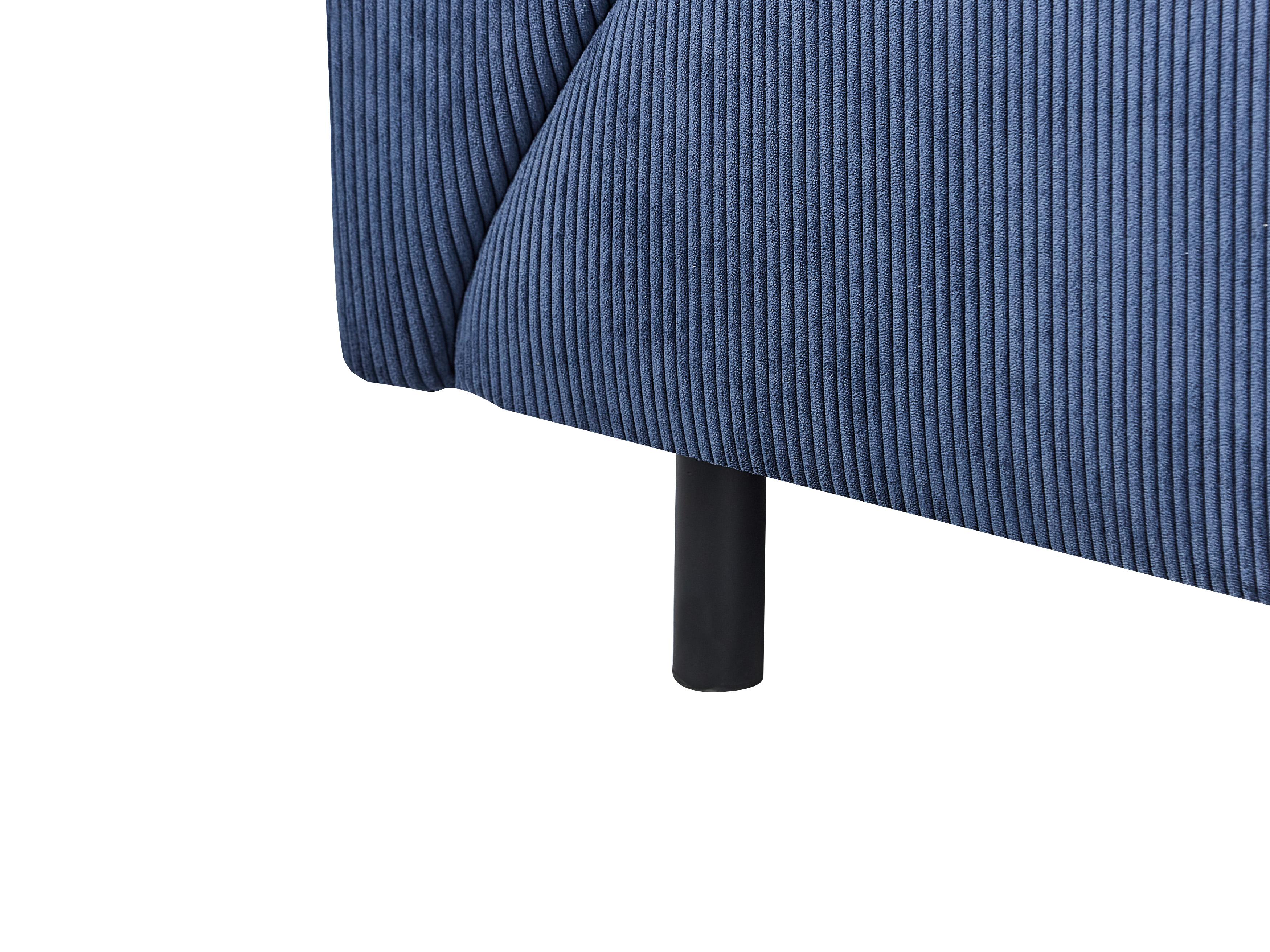 Hoekbank 4-zits LUNNER Corduroy Donkerblauw linkszijdig