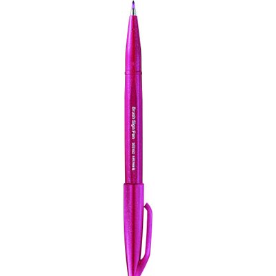 Pentel Sign pen - Feutre pinceau à pointe souple - rouge framboise