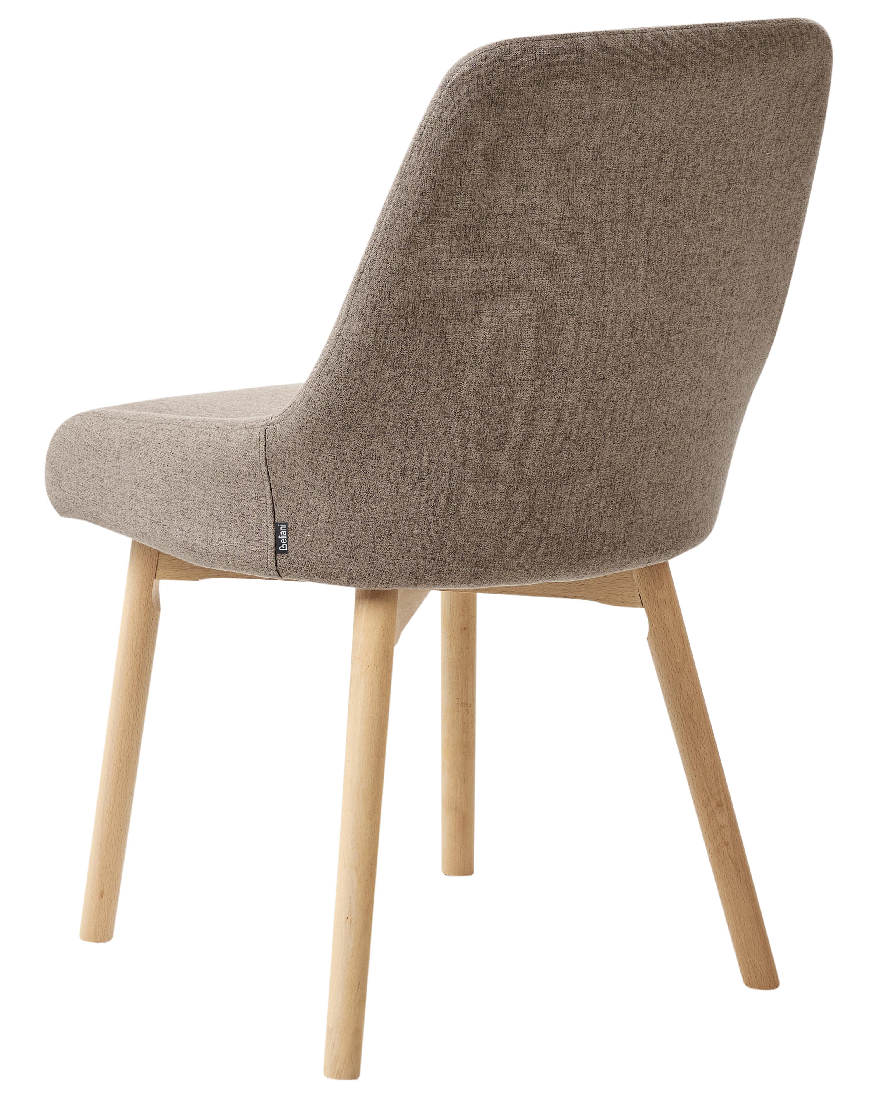 Set van 2 eetkamerstoelen MELFORT Stof Bruin