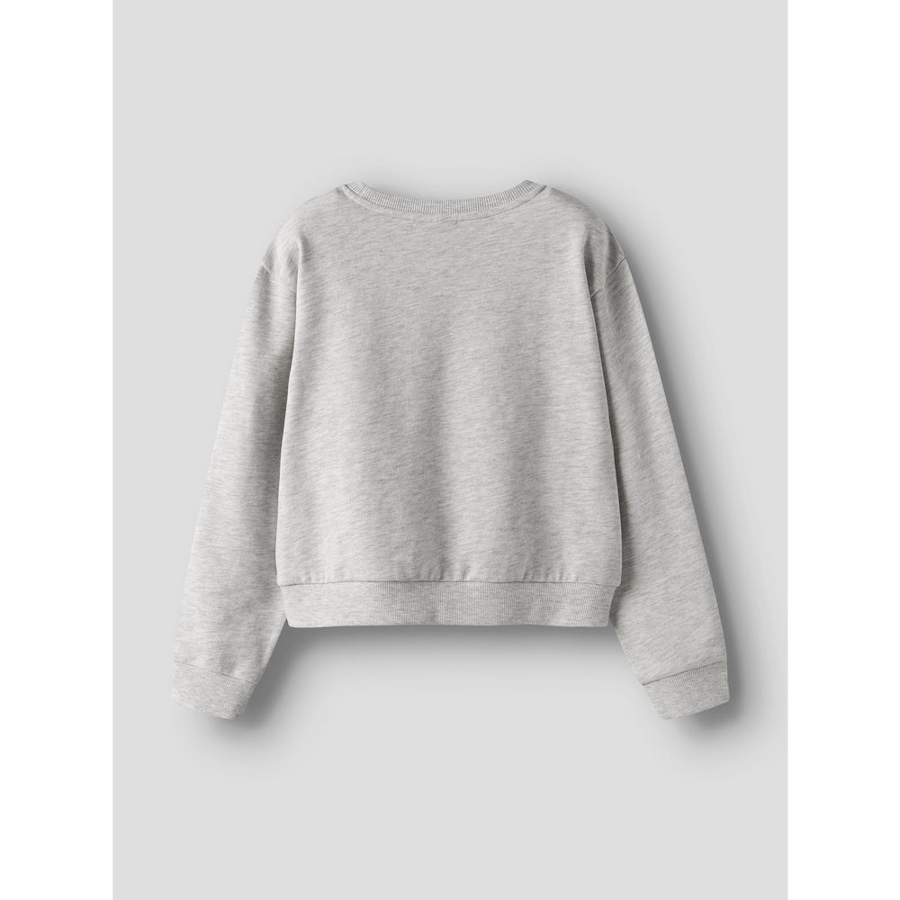 Køb Name It Light Grey Melange Nkfmille Kort Nreg Ls Swe O-Neck Noos