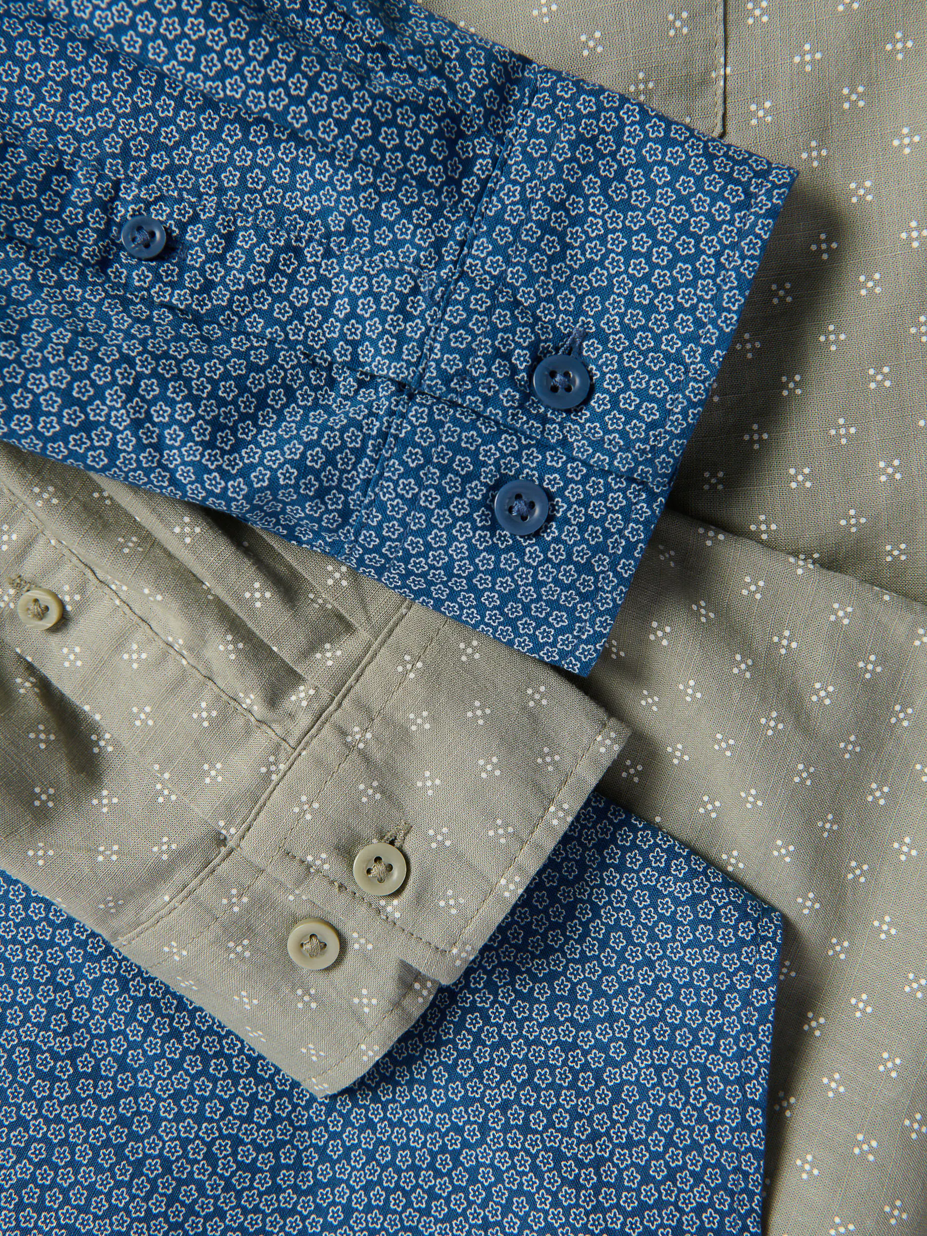 Regular-Fit-Hemd mit Mikroprint