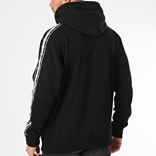 Sweat Capuche A Bandes Powera SXT19090 Noir Réfléchissant