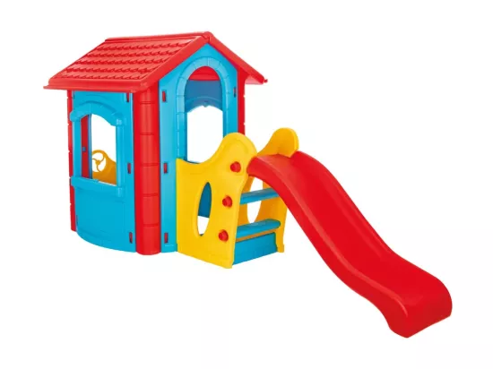 Maison de jeu en plastique avec toboggan HAPPY HOUSE WITH SLIDE