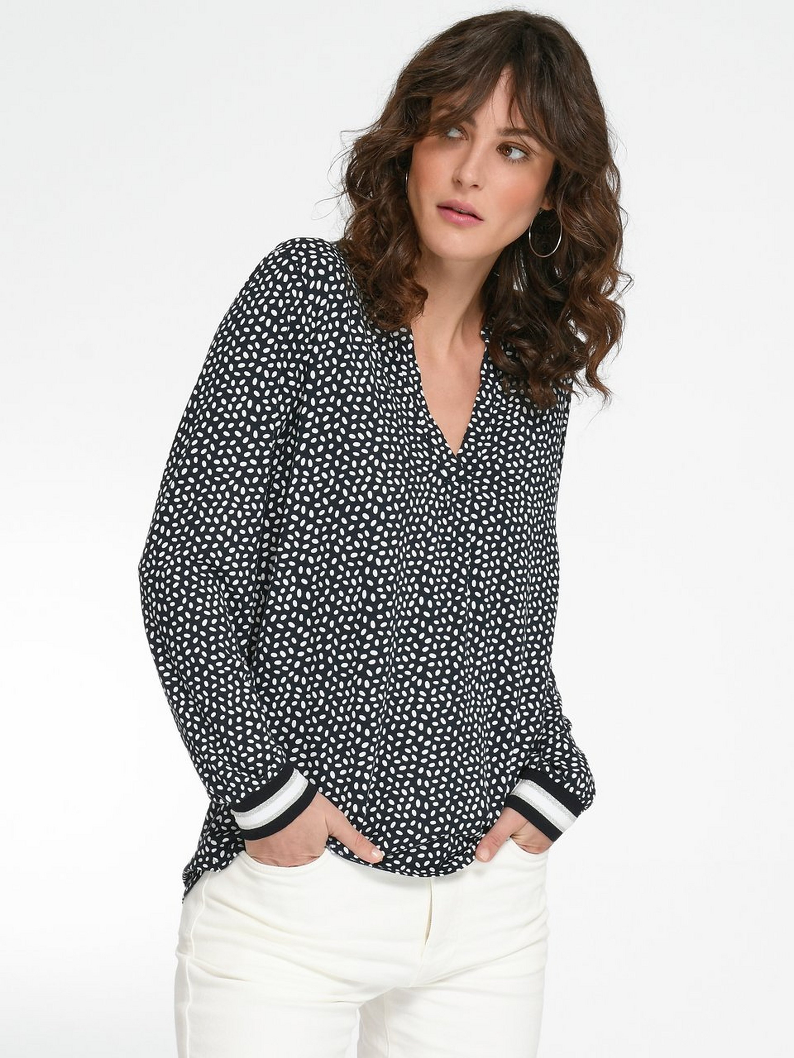 Jersey-Bluse