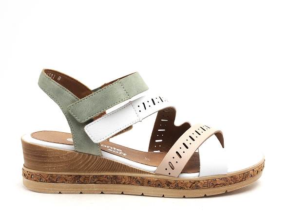 Remonte nu pieds talons femme d3064 blanc