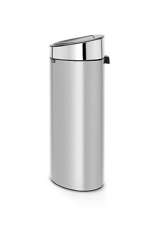 Poubelle à pression coloris métal 40L Brabantia Touch Bin