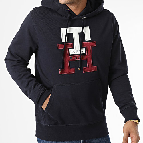 Sweat Capuche Lux Monogram 8187 Bleu Marine