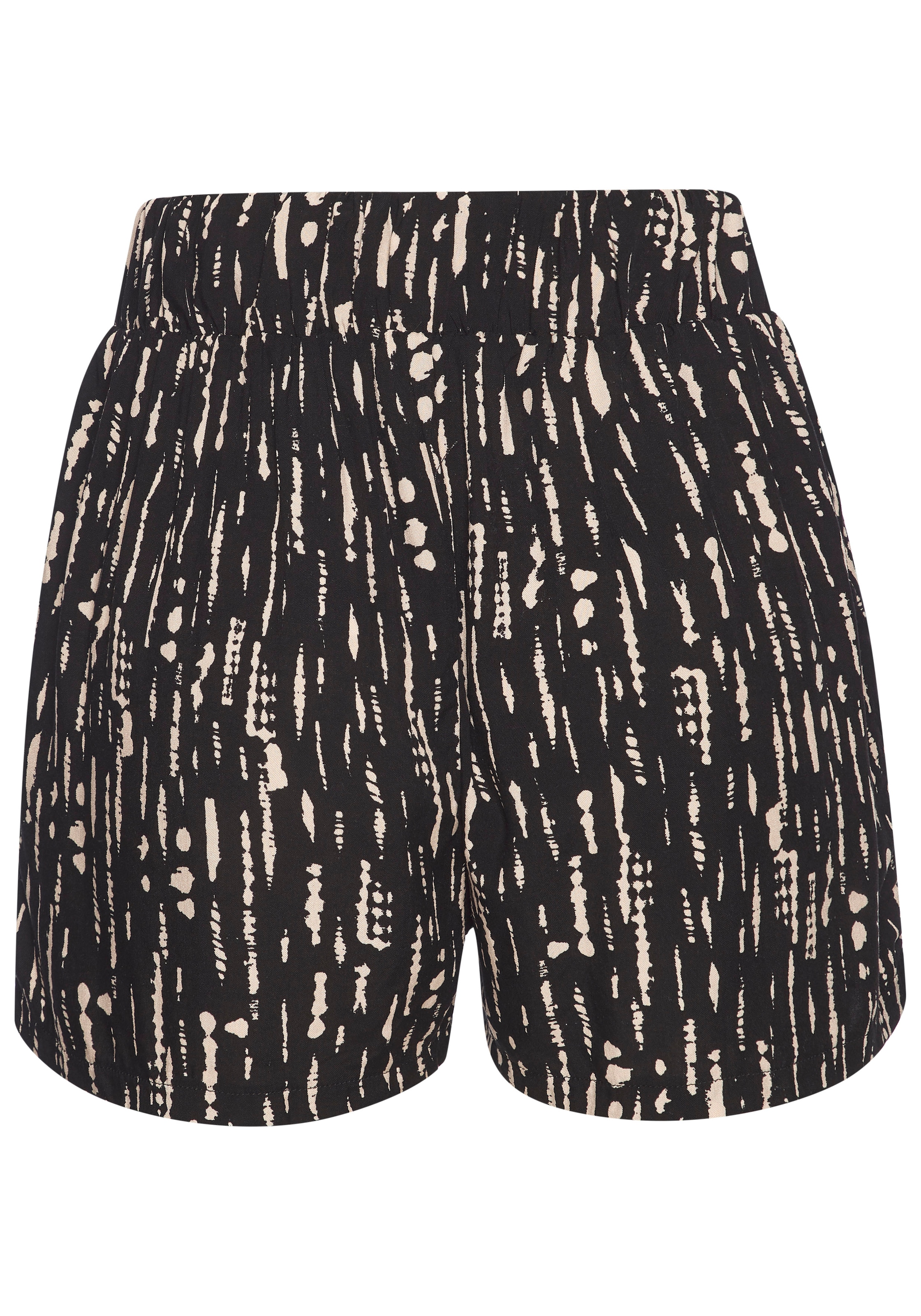 s.Oliver Webshorts  mit Alloverprint und Bindegürtel, kurze Hose, lockere Passform