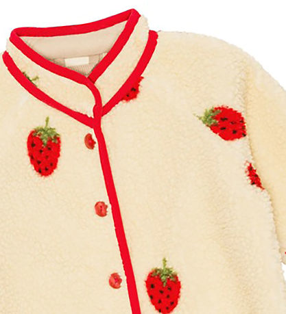 Flöss Fleeceanzug - Strawberry - Soft White Berry