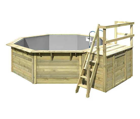 Karibu Gartenpool-Set »Modell 2« inkl. Terrasse, ca. 550 x 470 cm