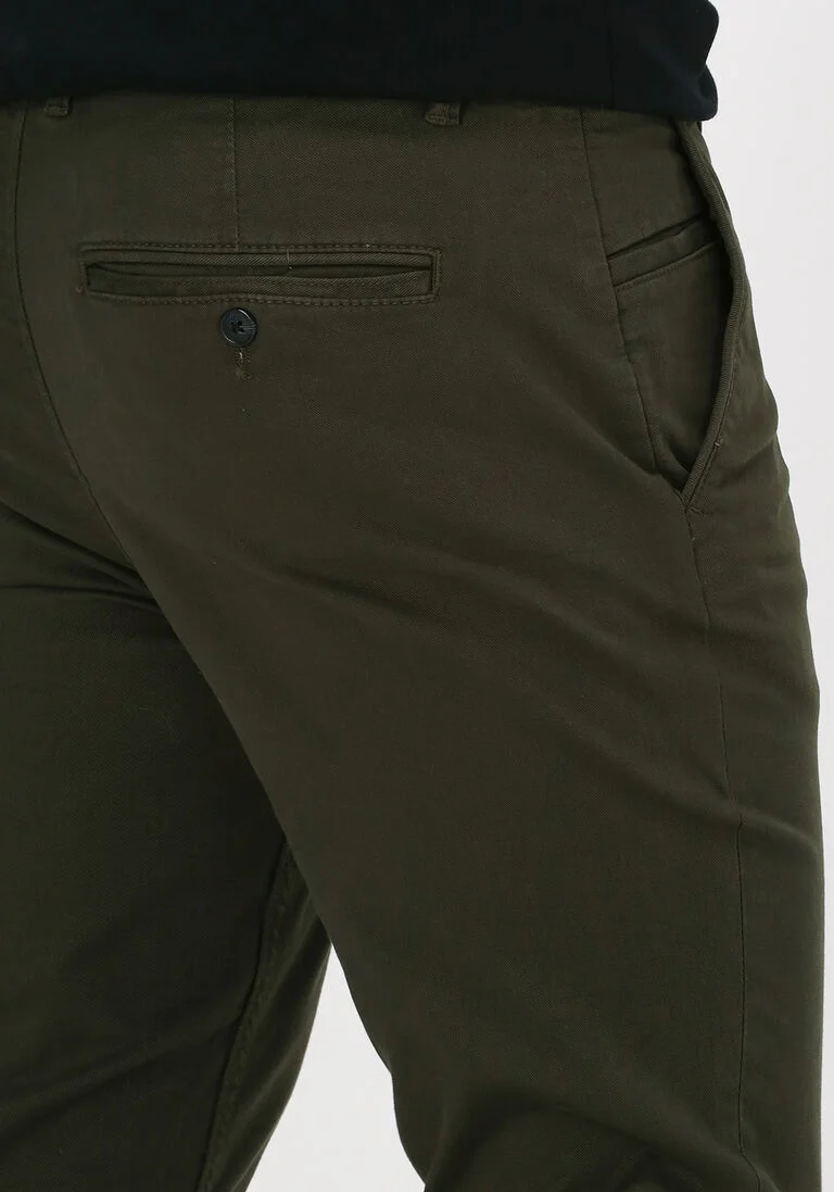 SELECTED HOMME donkergroene selected homme chino slhstraight-newparis flex pant